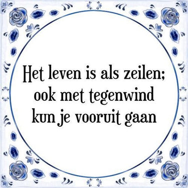 Diamond Painting het Leven is als zeilen met Ronde steentjes 100x100 - Beste Kwaliteit